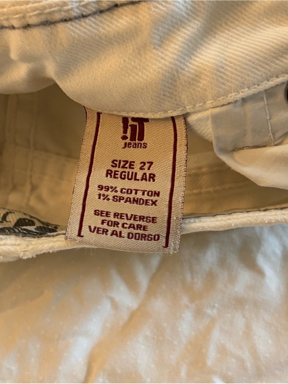 !It Vintage Los Angeles white Straight-Leg Jeans - Picture 9 of 16